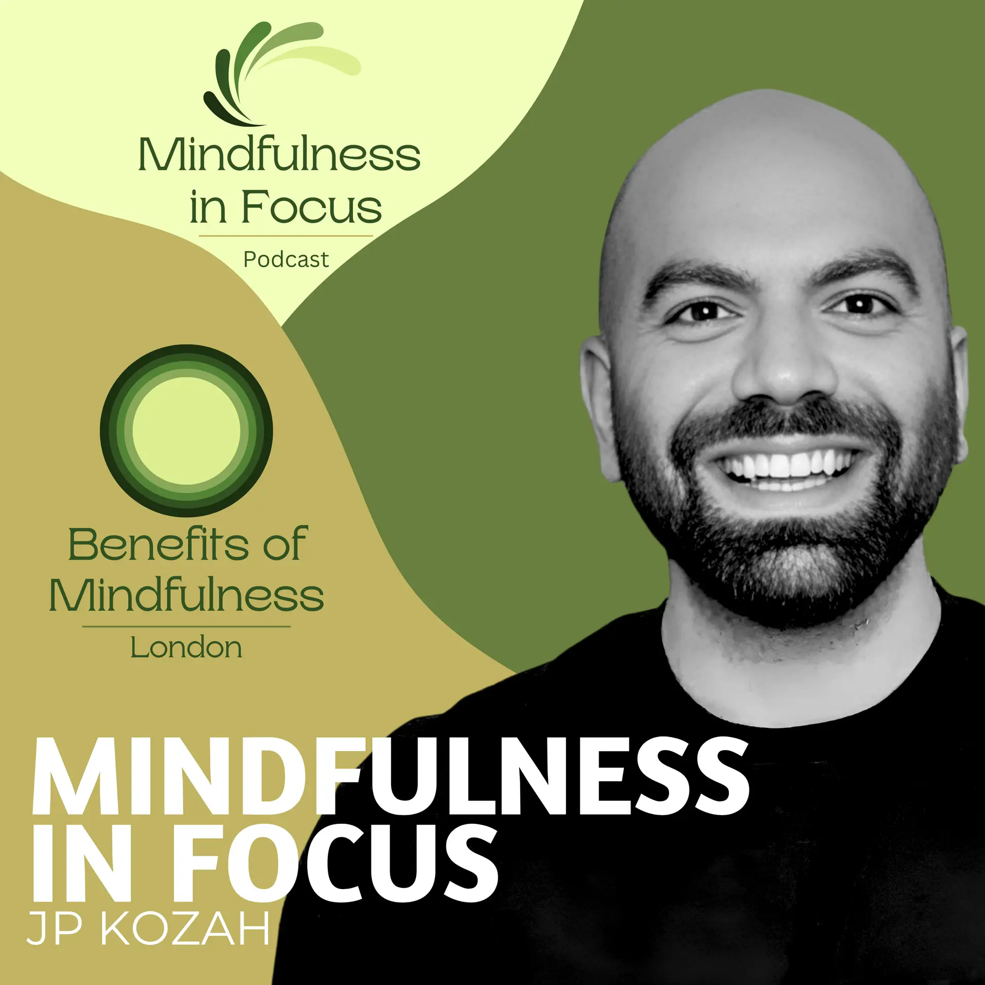 Mindfulness in Focus Podcast, Cover Art, Benefits of Mindfulness, JP Kozah